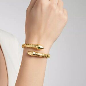 Rachel Glauber- Women's 14k Gold Plated with Green Eyes Cubic Zirconia Bracelet